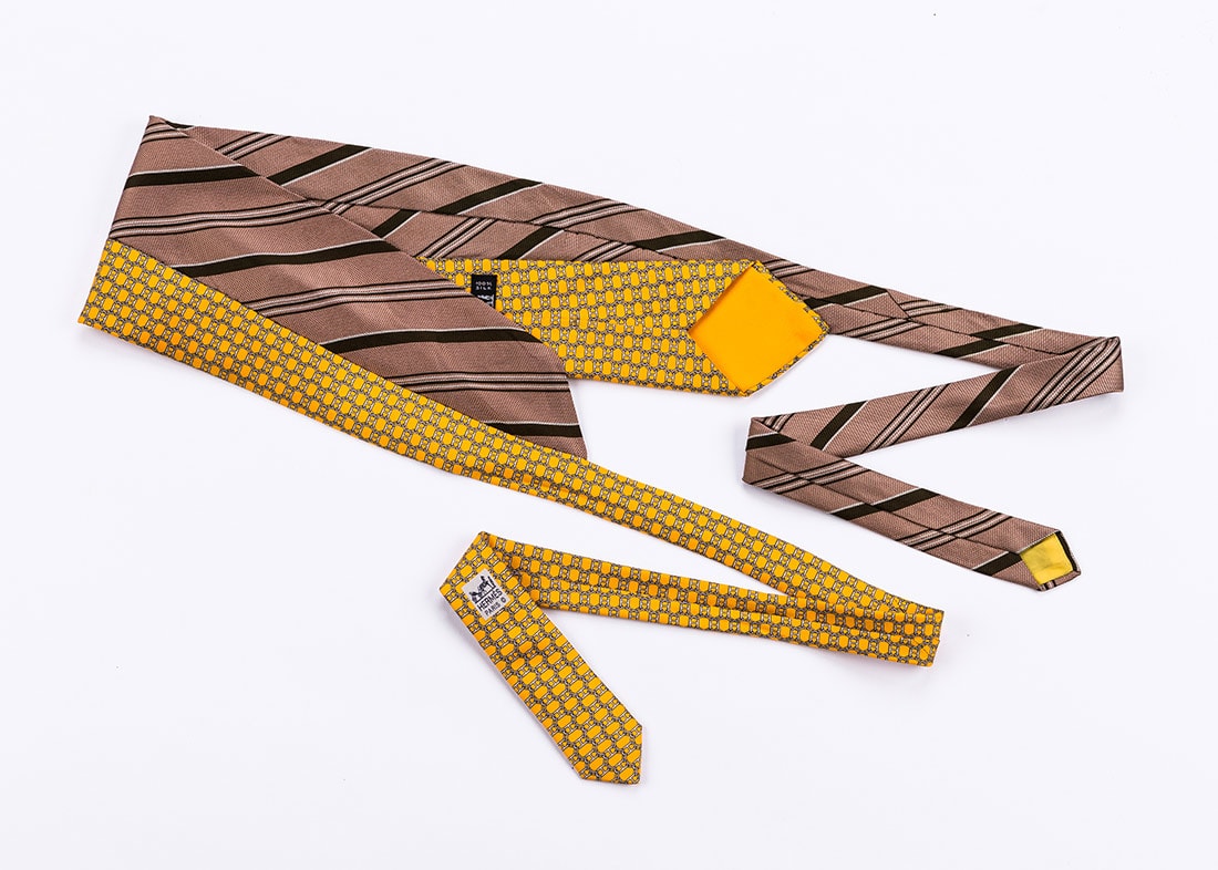 Yellow and grey fabric belt for women OBI-13 – Image 4