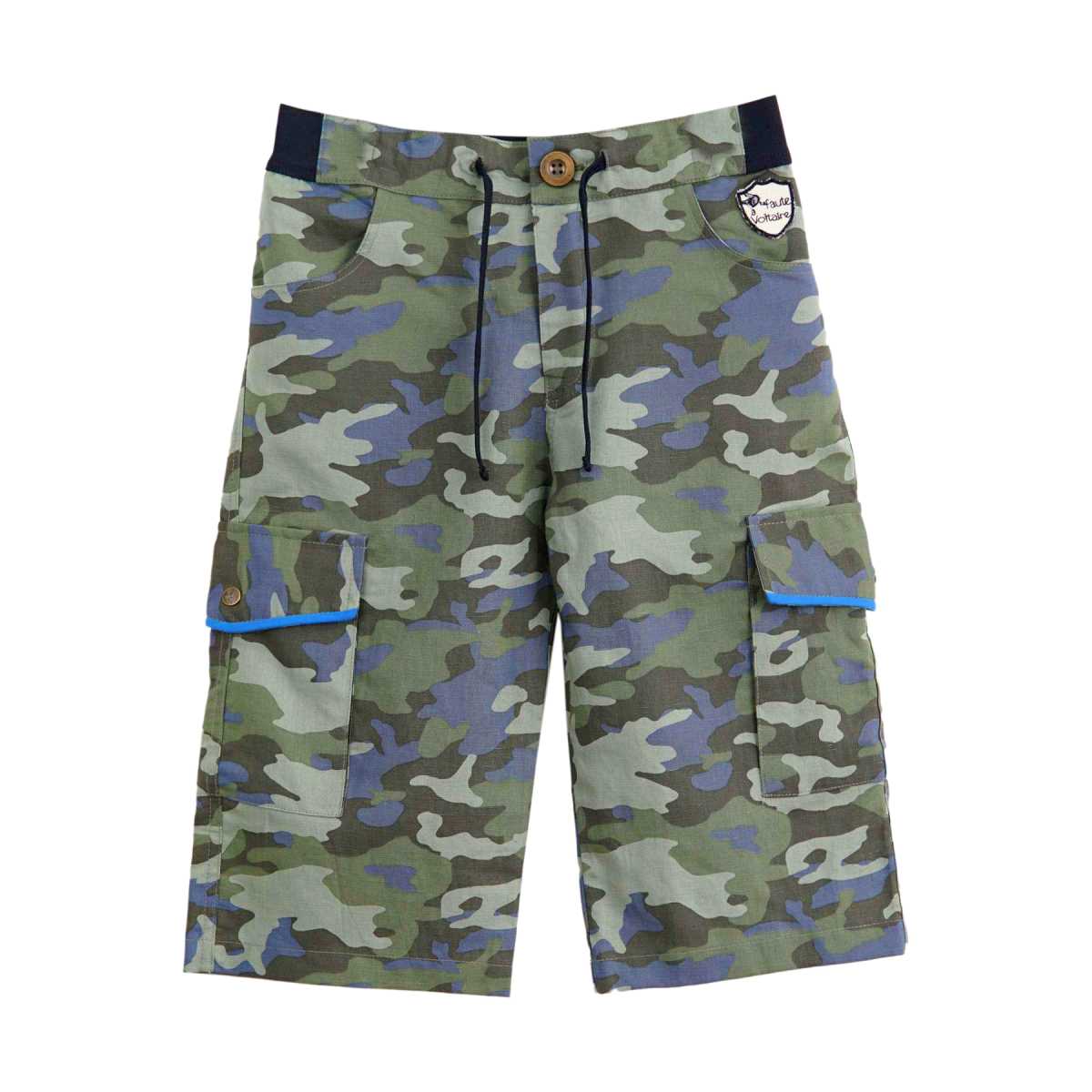 Bermuda Imprimé Camouflage Kaki / Bleu Garçon | ARCACHON – Image 3