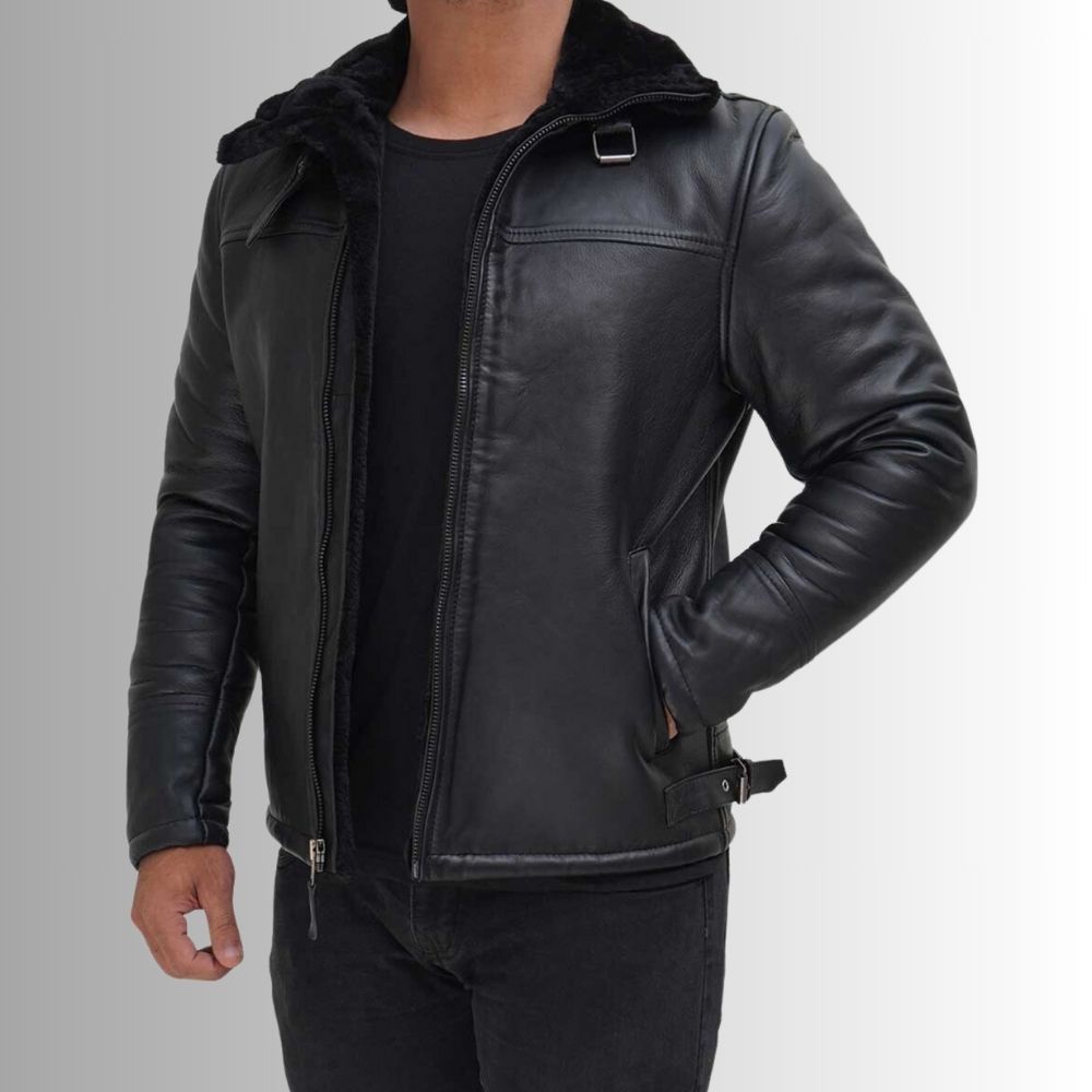 Blouson Bombardier Noir Homme – Image 4