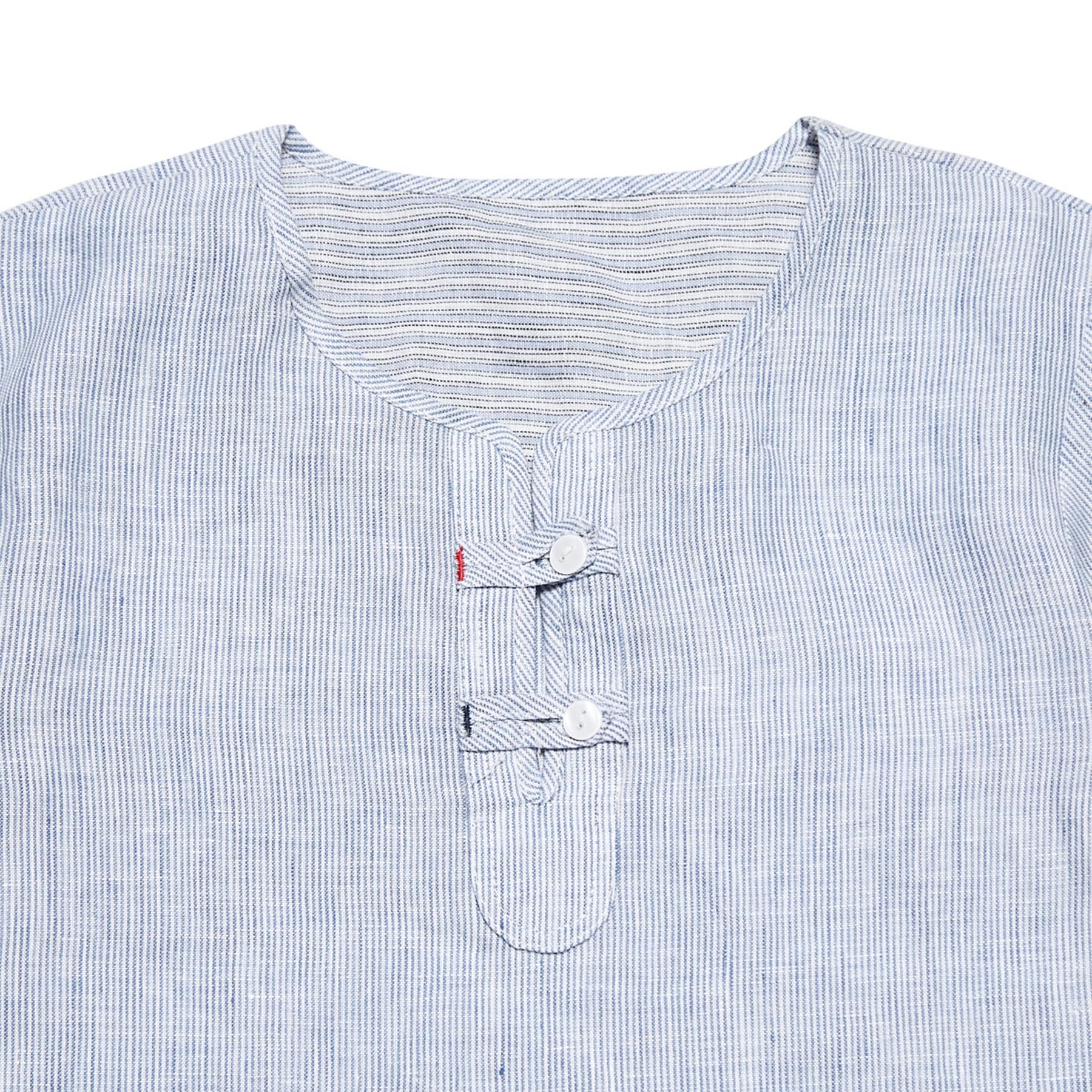 Chemise Cérémonie Été Garçon | à Fines Rayures Bleues | ROBINSON – Image 2