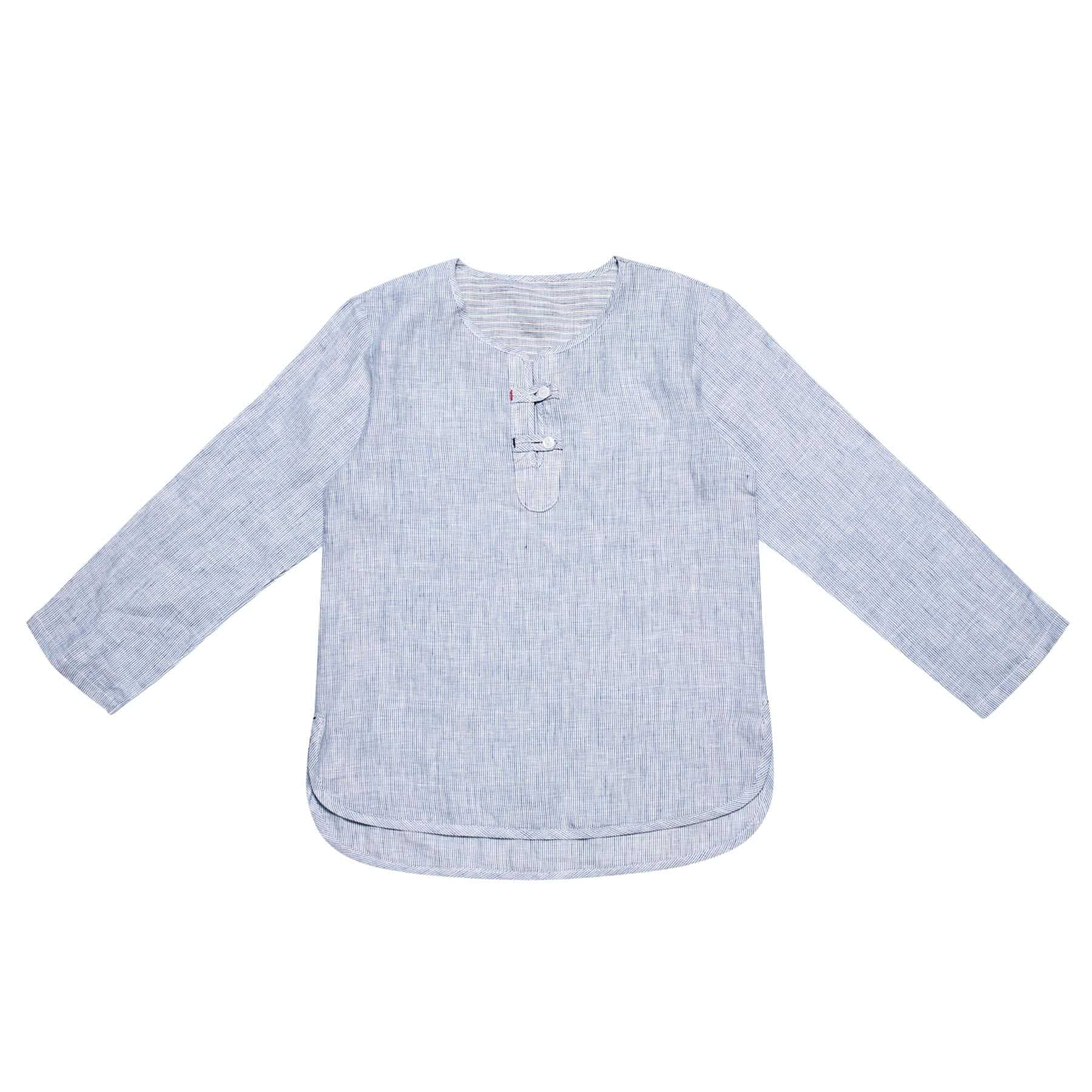 Chemise Cérémonie Été Garçon | à Fines Rayures Bleues | ROBINSON – Image 3