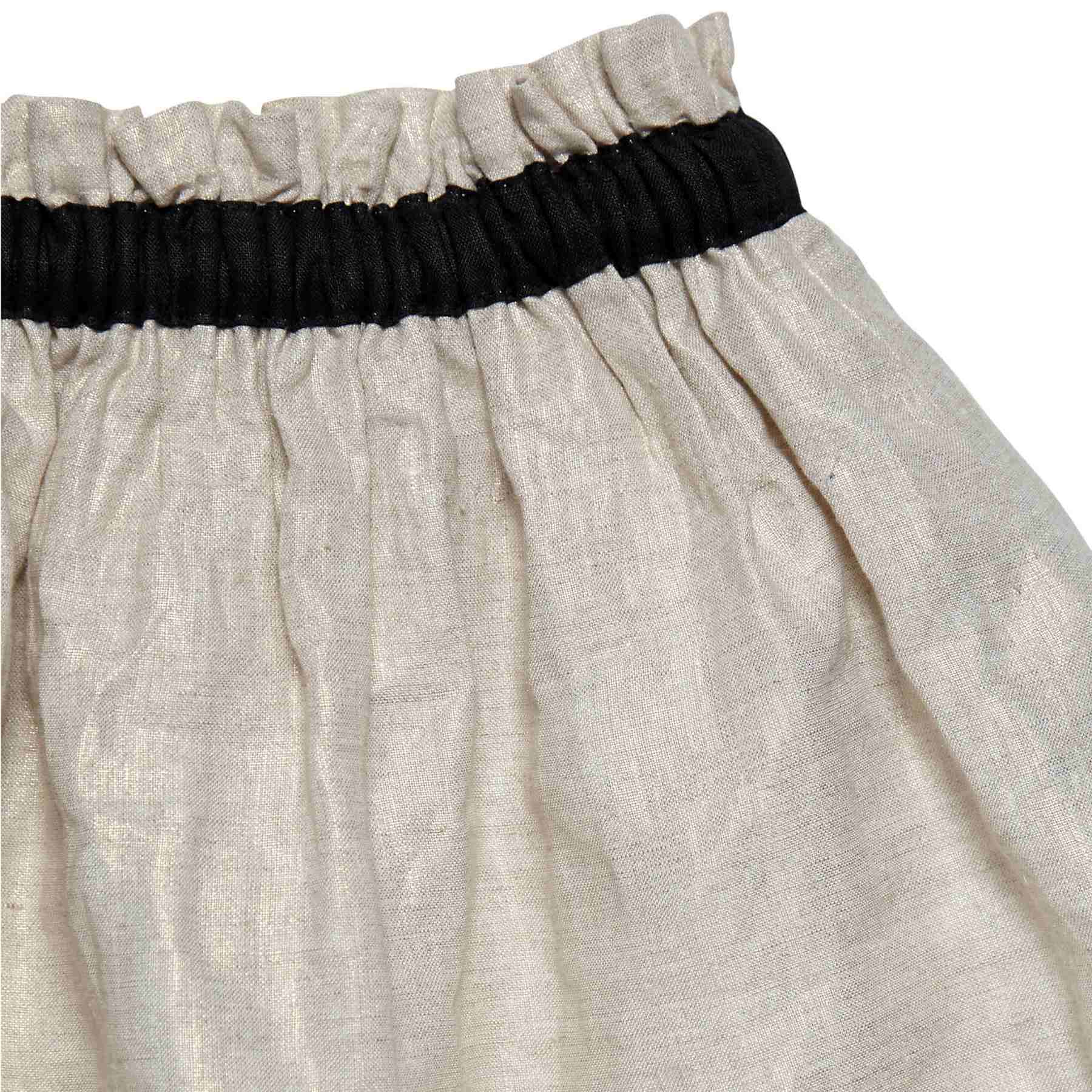 Jupe de Cérémonie Fille | Lin Beige Irisé Doré | ANGEL – Image 2