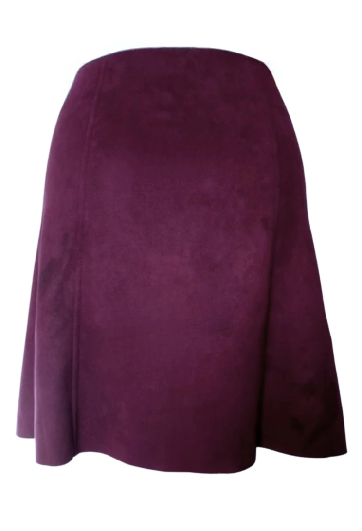 Jupe évasée en Suédine Prune – Image 5