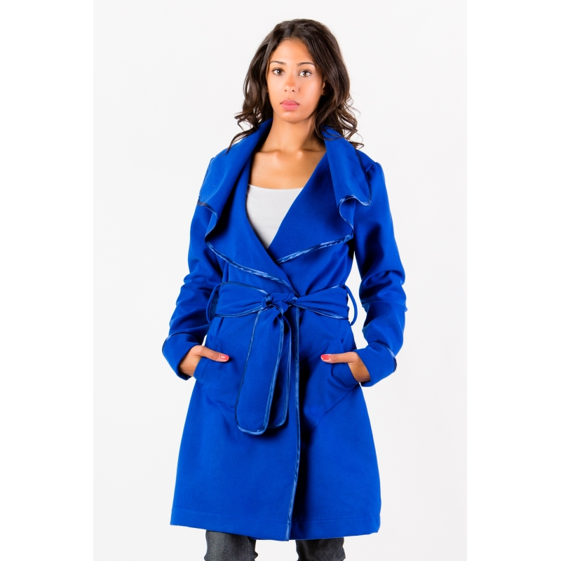 Manteau bleu royal Flamenzo – Femme grande