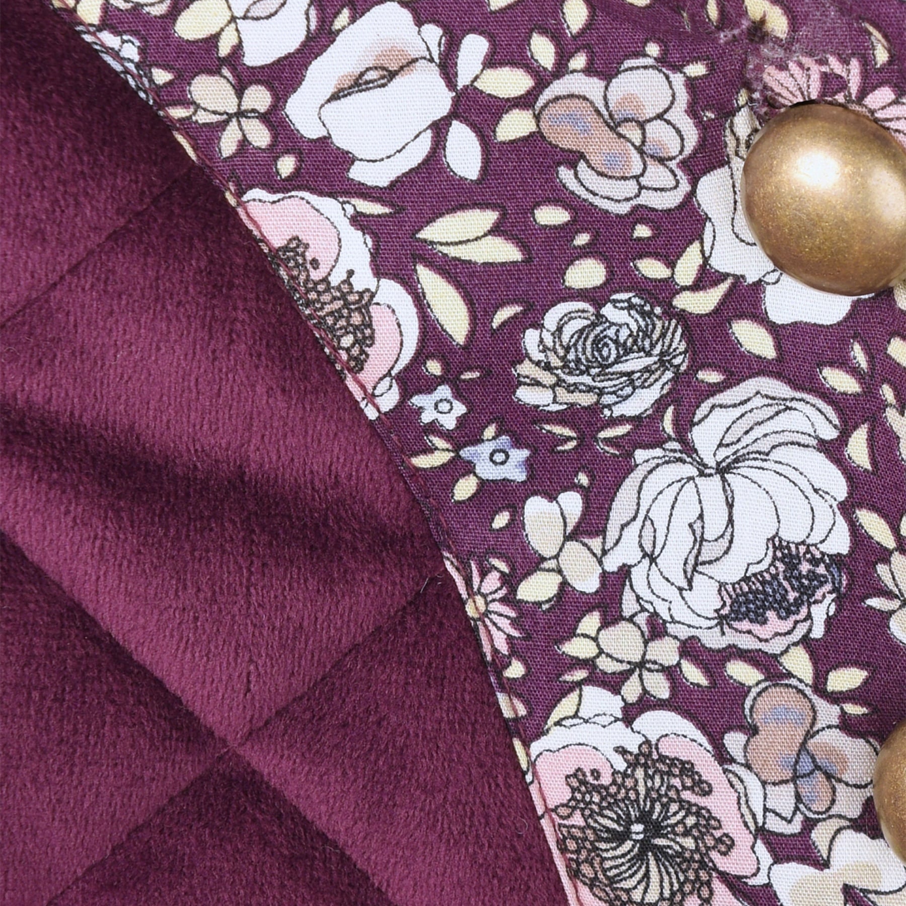 Manteau Kimono Court Fille | Velours Prune | CAPUCINE – Image 2