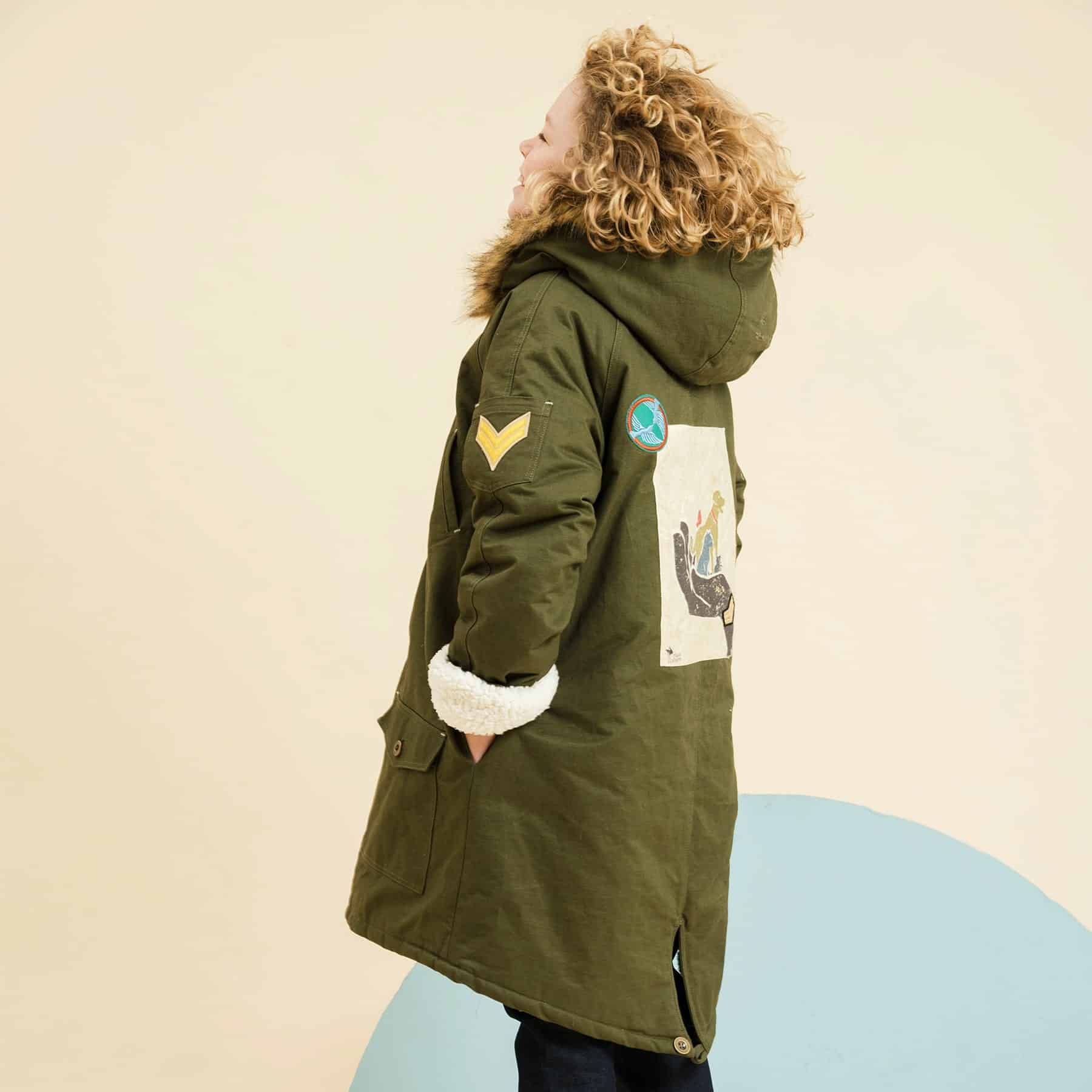 Parka Tendance Kaki Enfant | Fille et Garçon | ROCK & PEACE – Image 5