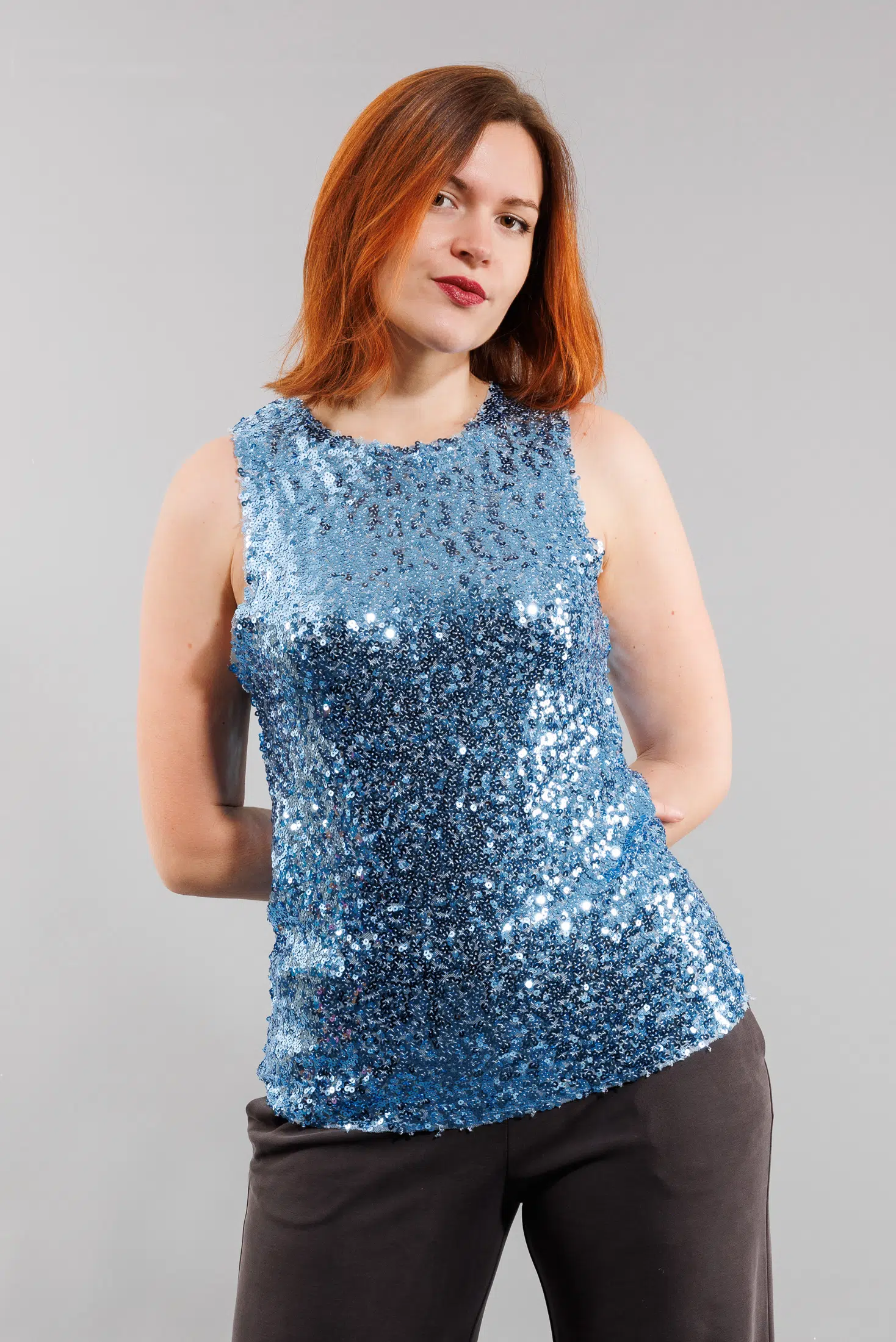 Top à paillettes