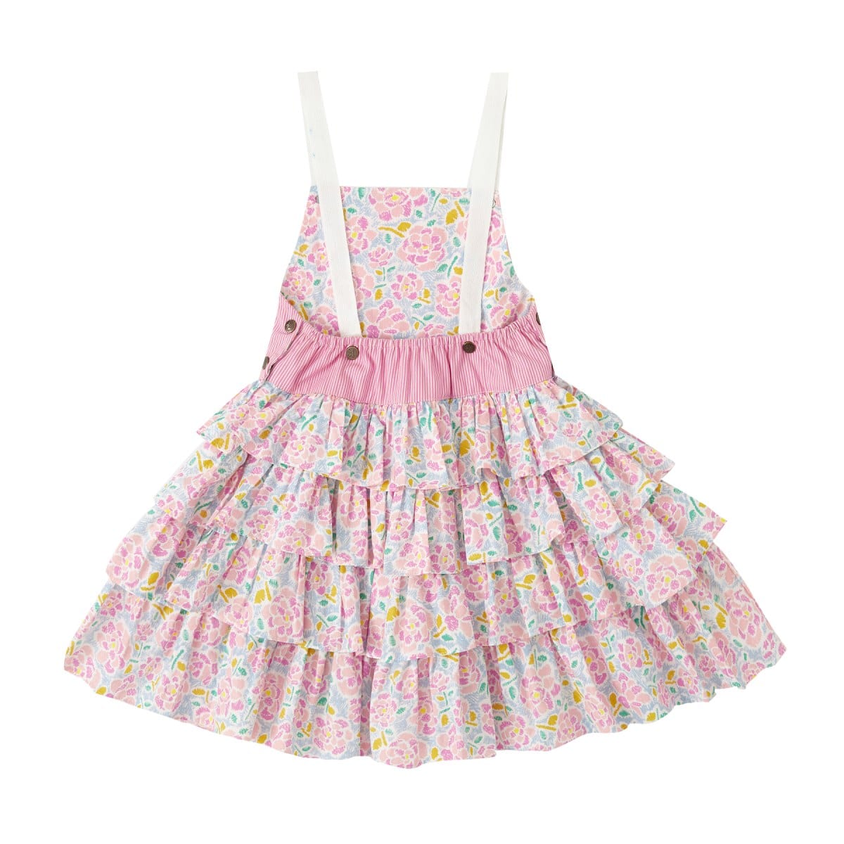 Robe Salopette Fille | Fleurie Rose et Bleu Pâle | GIGI – Image 5
