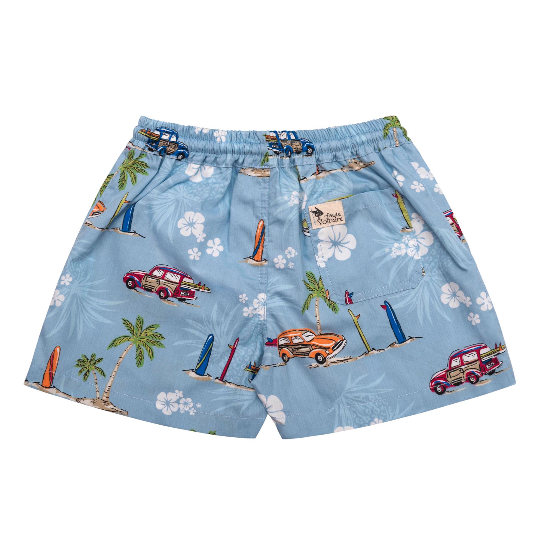 Short de Bain Garçon | Bleu Imprimé Voitures Rétro | SWIMBOY – Image 5