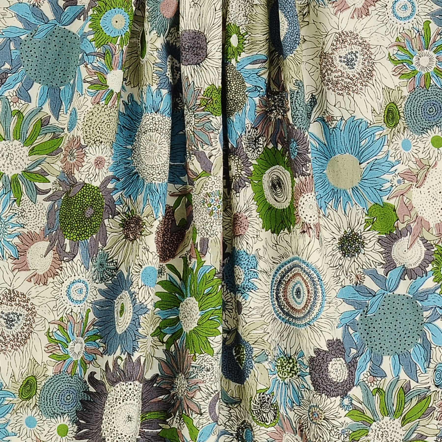 Blouse Intersaison Fille | Fleurie Beige | Col Smocks | CHIMENE – Image 2