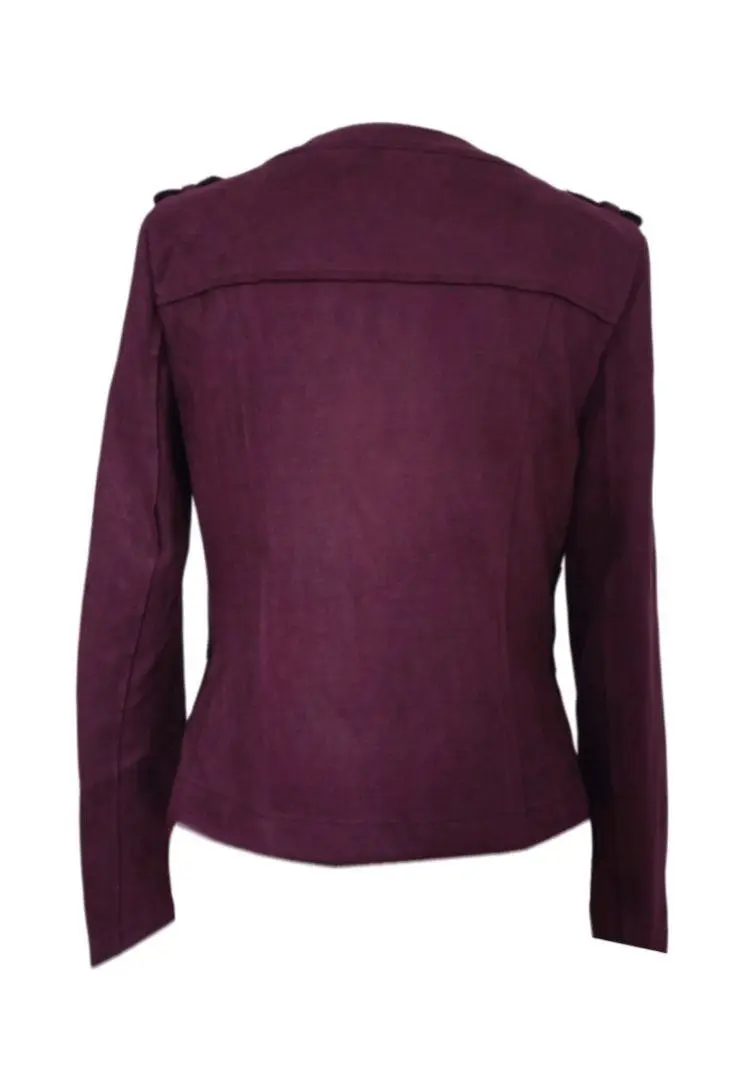 Veste en Suédine Femme Prune – Image 5