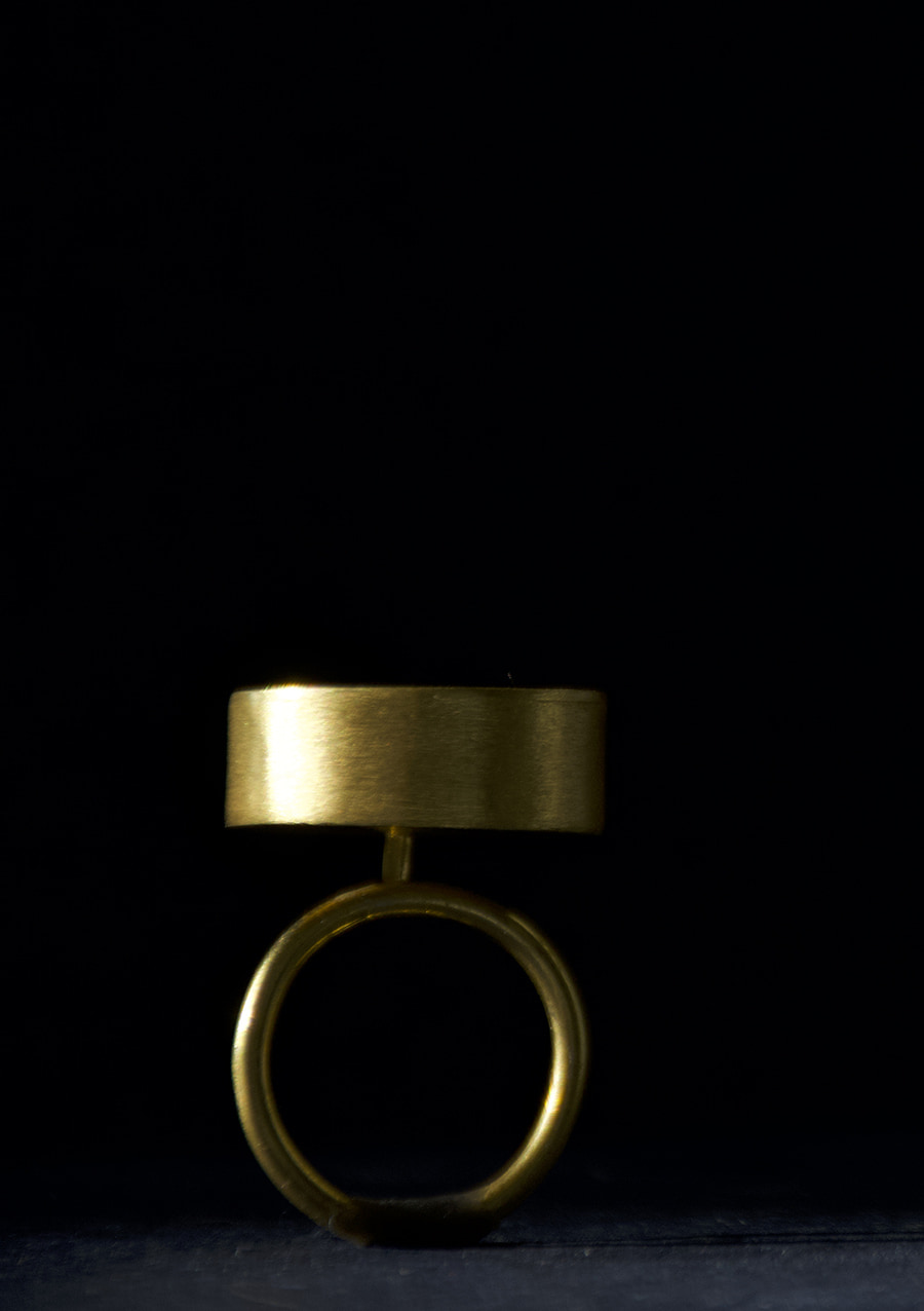 Adjustable hat ring, silver / 22k gold – Little Box ring – Image 5