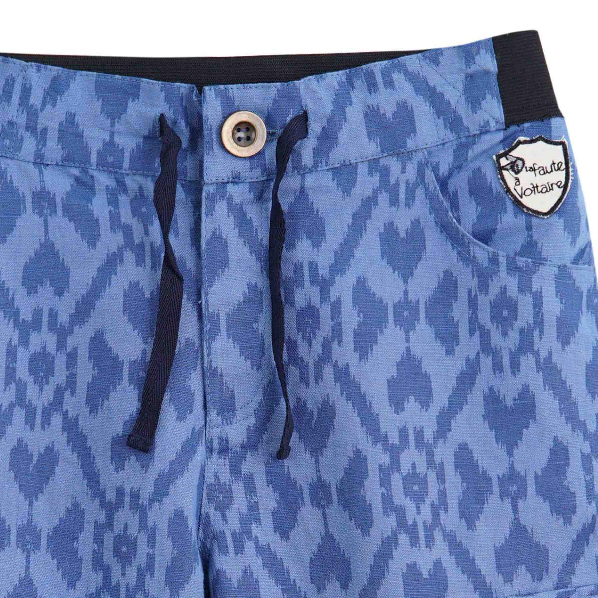 Bermuda Bleu Imprimé Tie and Dye | Poches Cargo | ARCACHON – Image 4