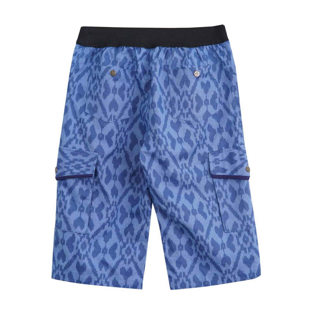 Bermuda Bleu Imprimé Tie and Dye | Poches Cargo | ARCACHON – Image 5