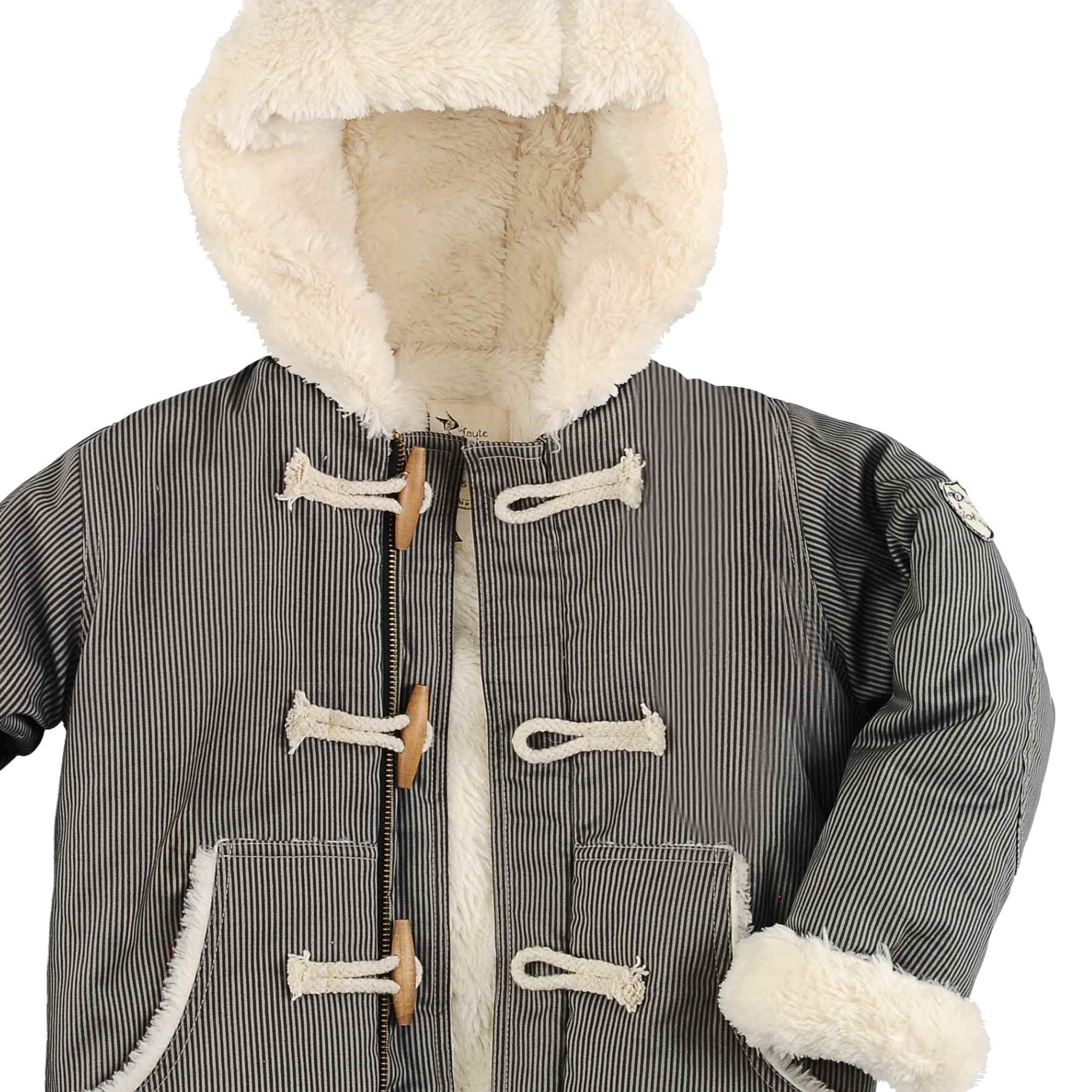 Blouson Gris Garçon | à Capuche | Doublure Imitation Mouton | JUDE – Image 4