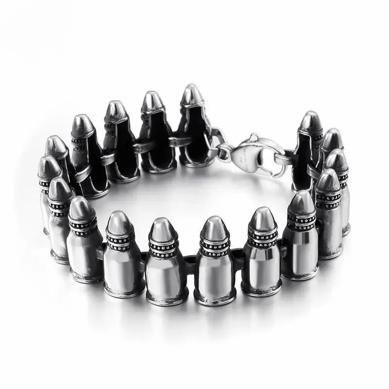 Bracelet Militaire – Chargeur Plein Argent – Image 2