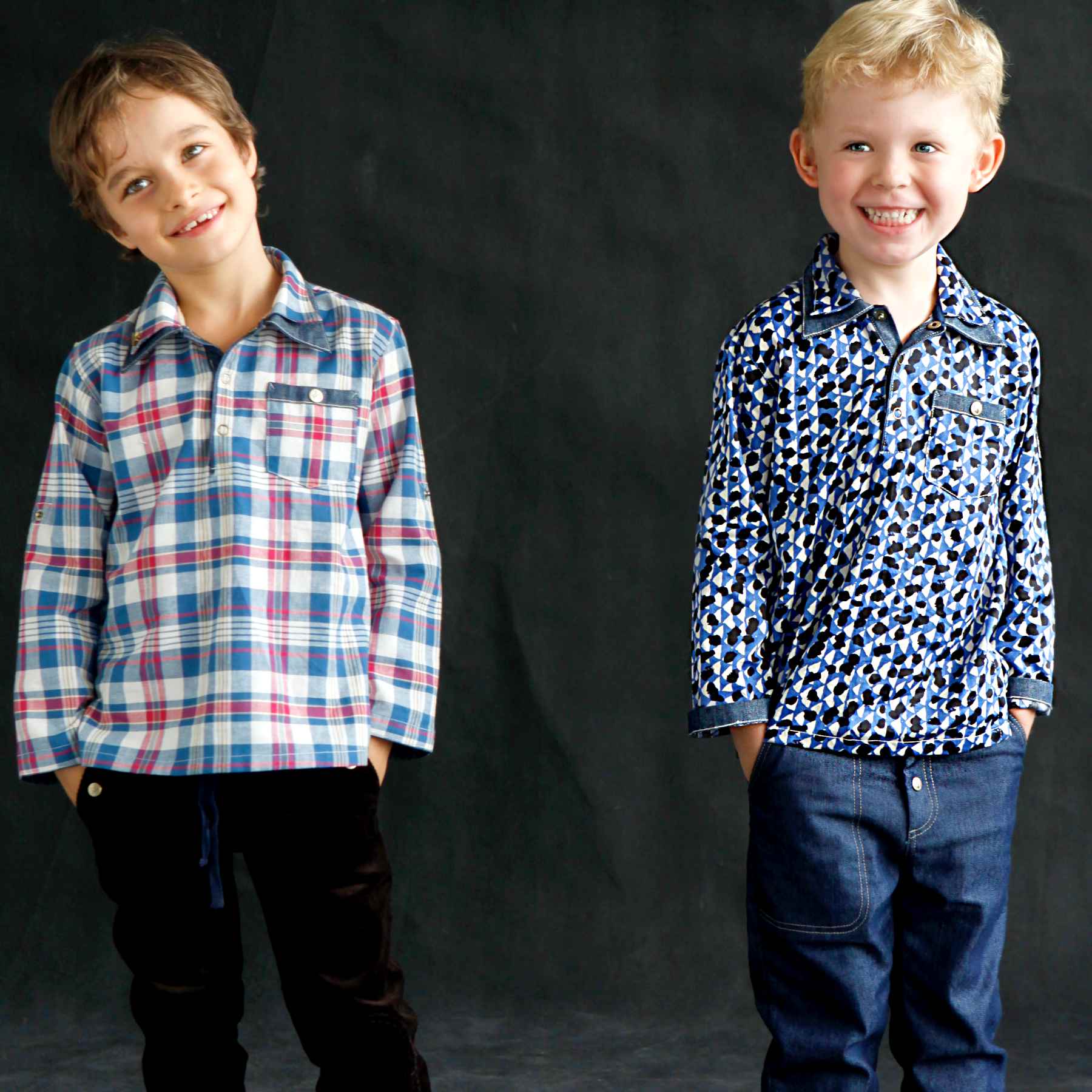 Chemise Popeline Bleue Garçon | à Manches Longues | CASPAR – Image 4
