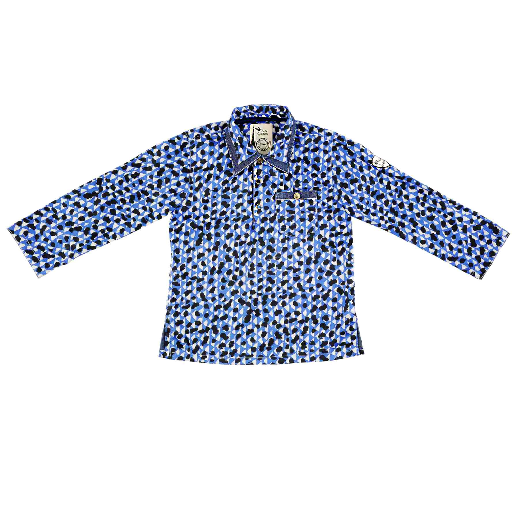 Chemise Popeline Bleue Garçon | à Manches Longues | CASPAR – Image 3