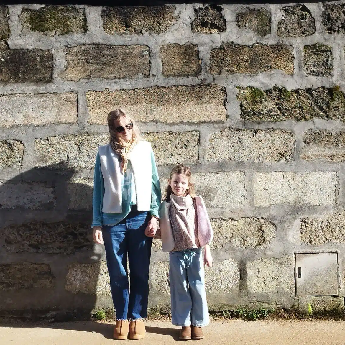 Gilet de berger tweed rose enfant – Image 5