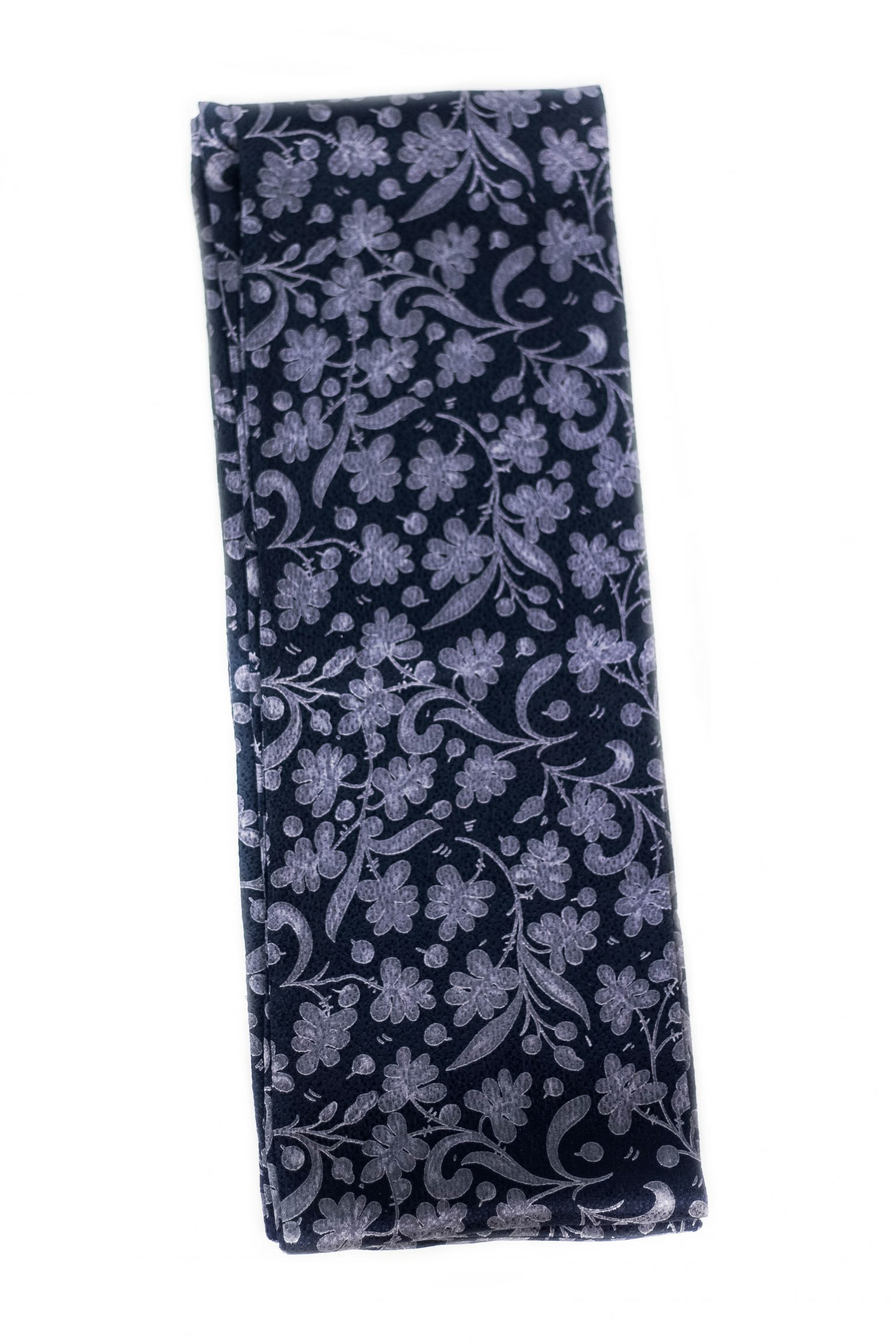 Long printed silk scarf