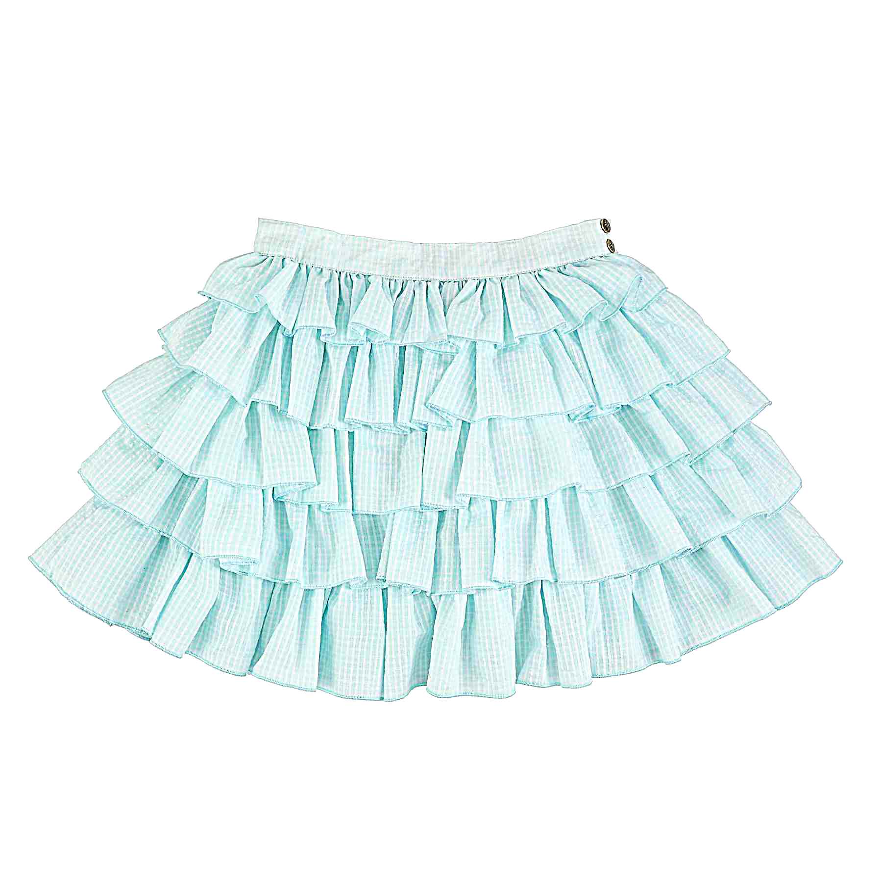 Jupe à Volants Fille | Coton Rayueres Bleu Vertes | RUFFLE – Image 3