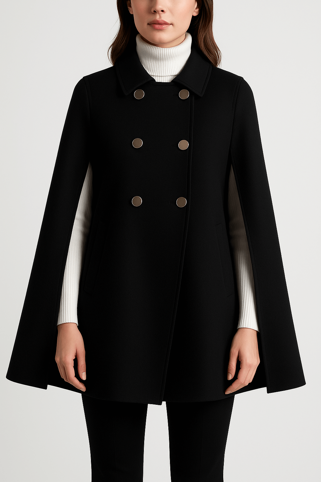 manteau cape cachemire
