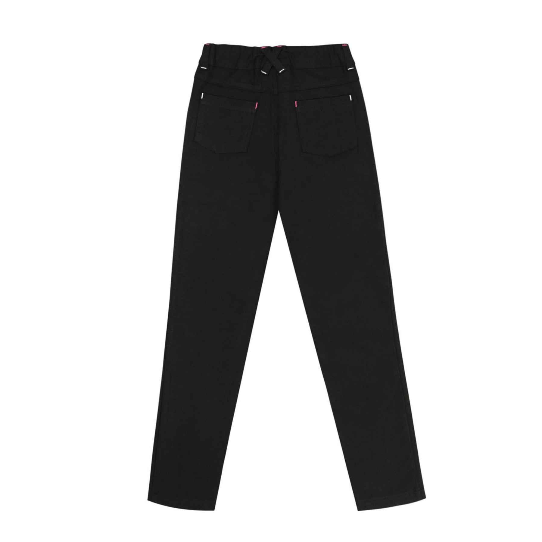 Pantalon Slim Stretch Fille | Coton Fin Noir | MORGAN – Image 5