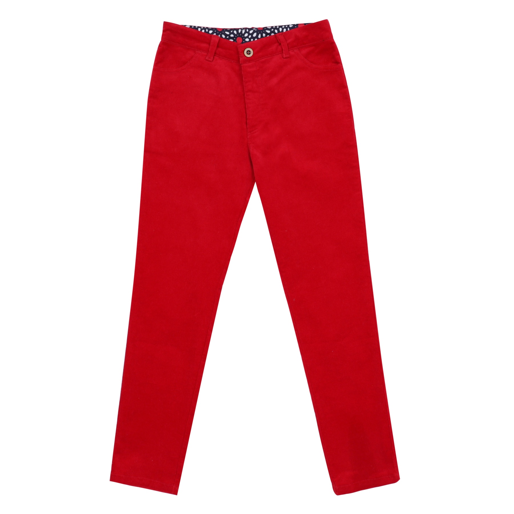 Pantalon Velours Rouge Fille | Slim Fit Stretch | MORGAN – Image 3