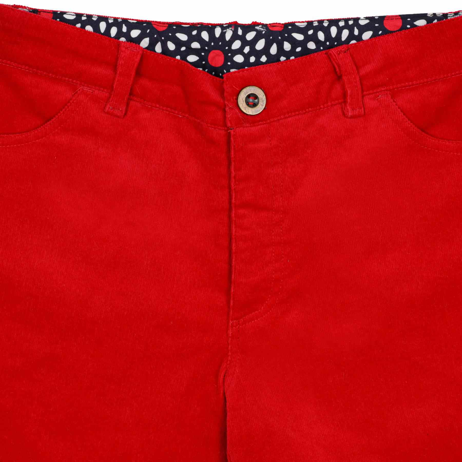 Pantalon Velours Rouge Fille | Slim Fit Stretch | MORGAN – Image 4