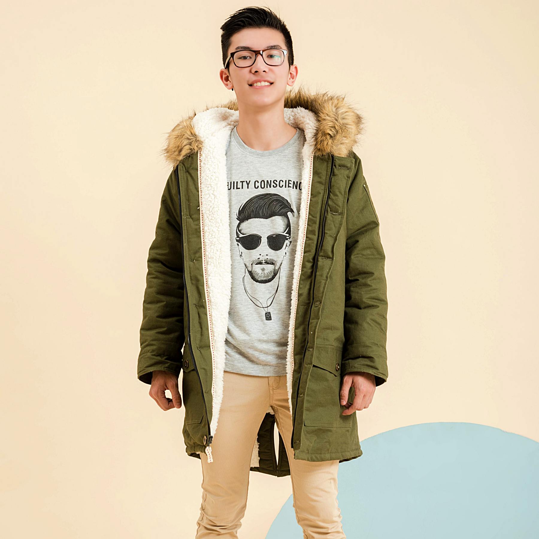 Parka Longue Vert Kaki Homme | ROCK & PEACE