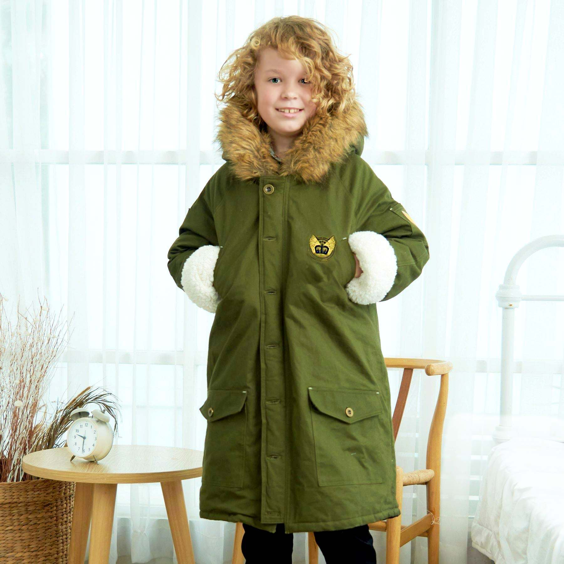 Parka Tendance Kaki Enfant | Fille et Garçon | ROCK & PEACE – Image 2