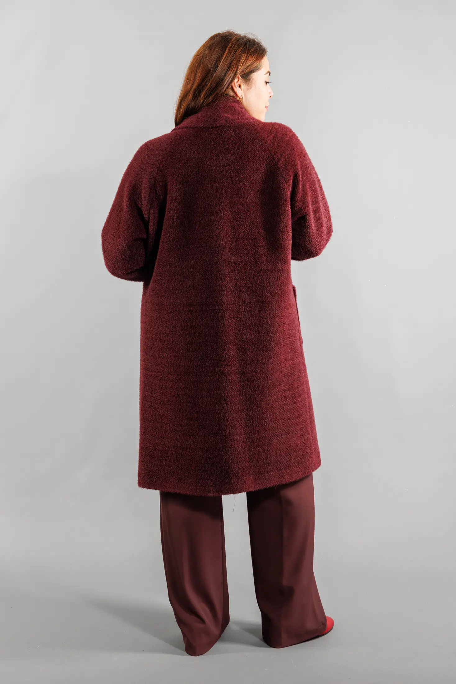 Manteau long en maille Grande taille – Image 5