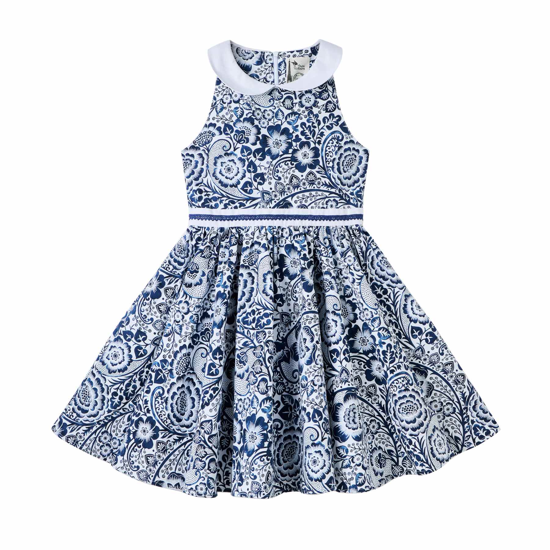 Robe Col Claudine Bleu Marine Rentrée Scolaire Fille | HEPBURN – Image 3