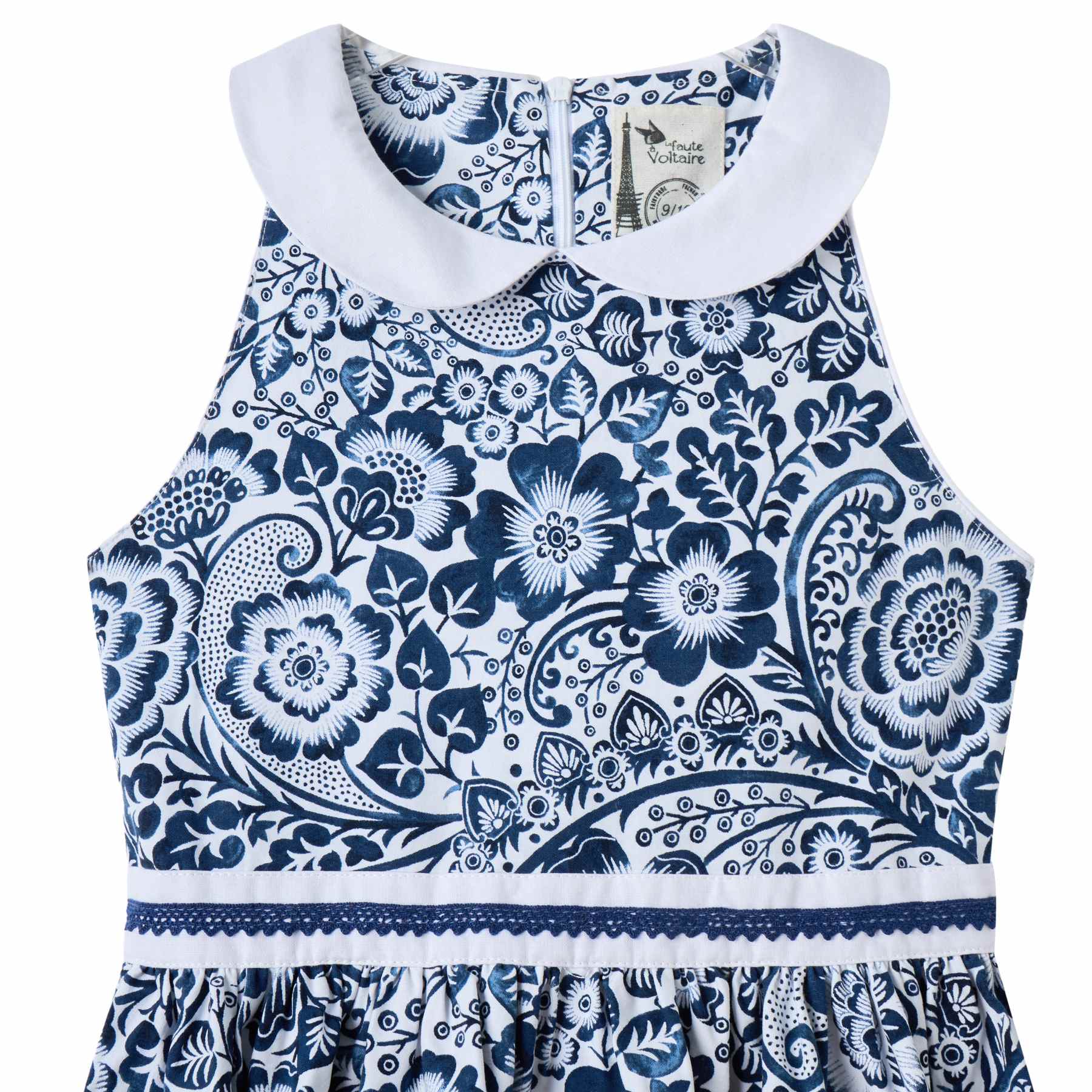 Robe Col Claudine Bleu Marine Rentrée Scolaire Fille | HEPBURN – Image 4