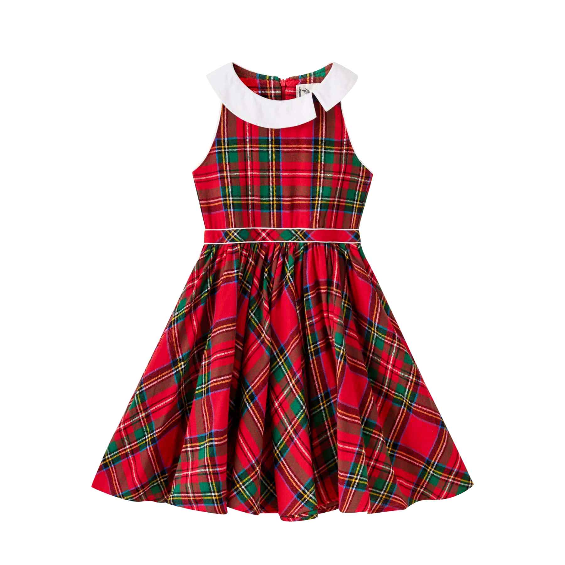 Robe de Noël Qui Tourne Fille | Carreaux Tartan Rouge | HEPBURN – Image 3