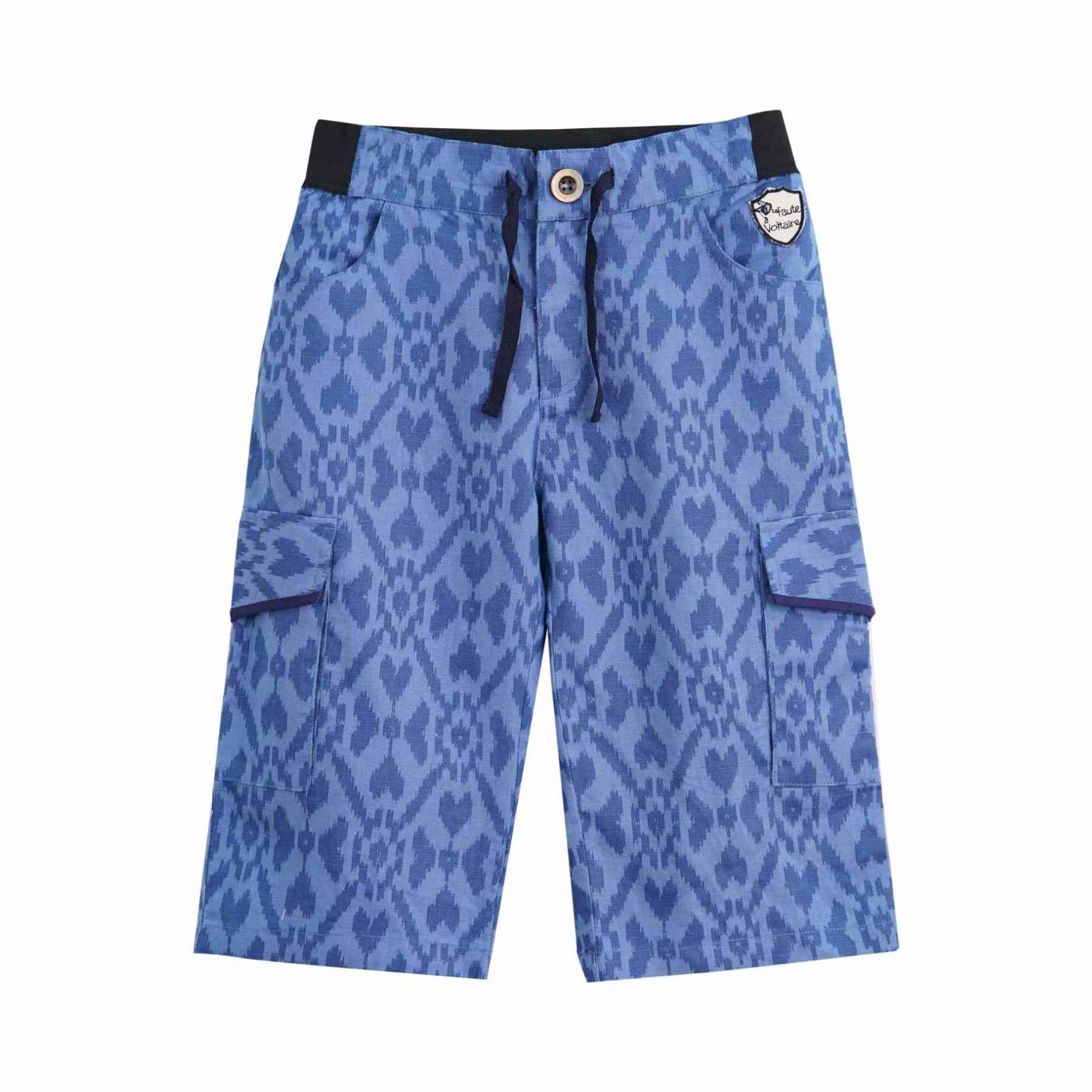Bermuda Bleu Imprimé Tie and Dye | Poches Cargo | ARCACHON