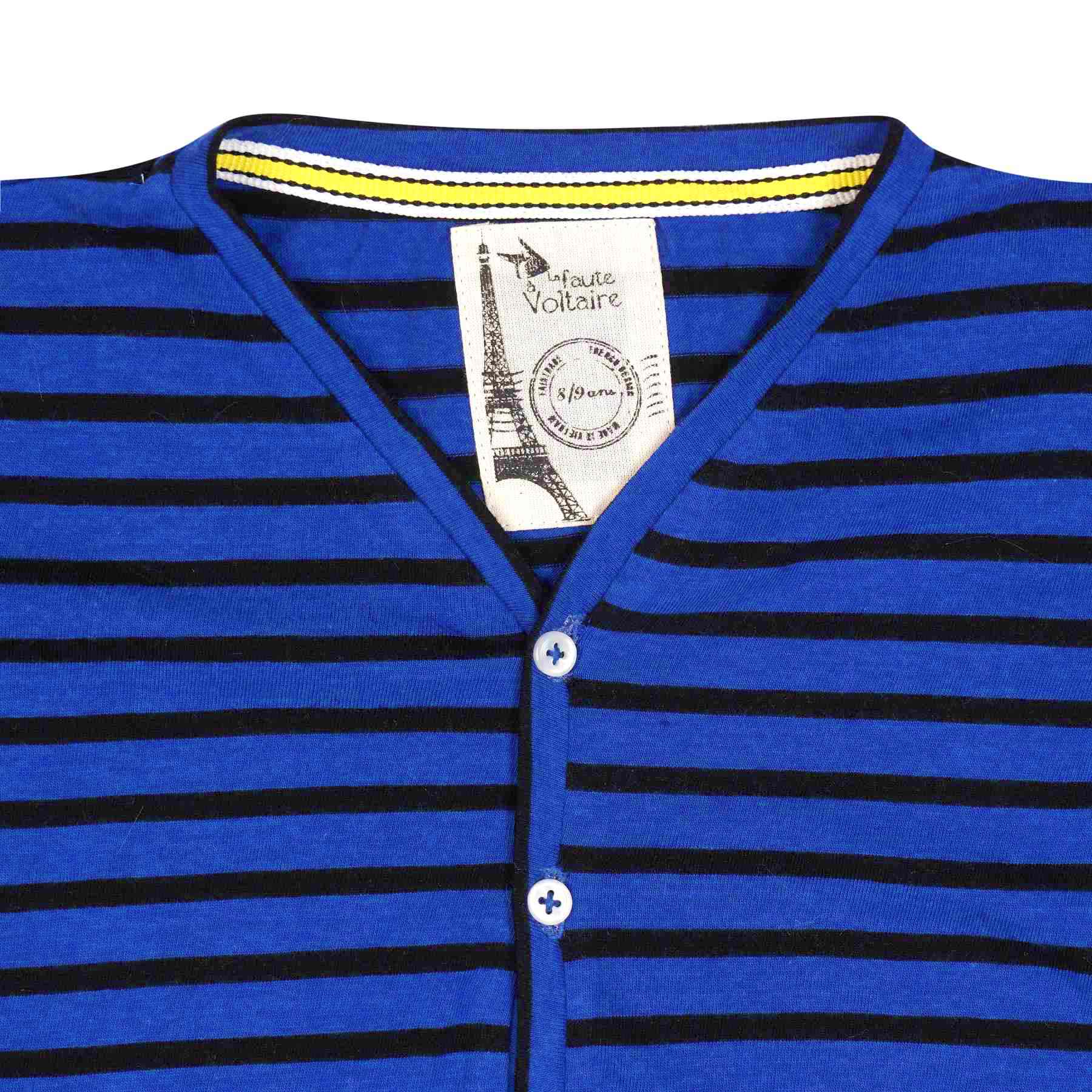 T-shirt Manches Longues Garçon | Rayures Bleues | ELVIS – Image 2