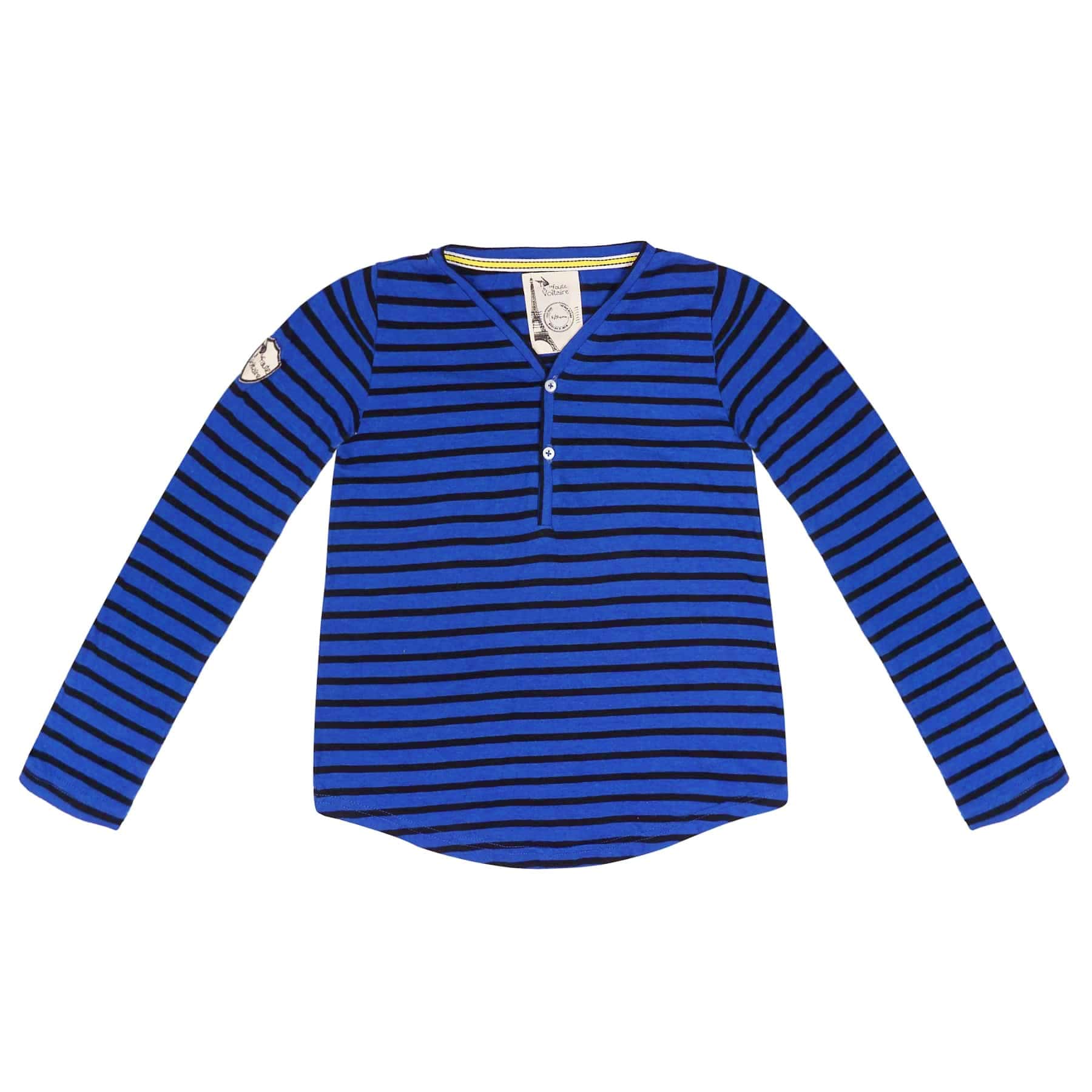 T-shirt Manches Longues Garçon | Rayures Bleues | ELVIS – Image 3