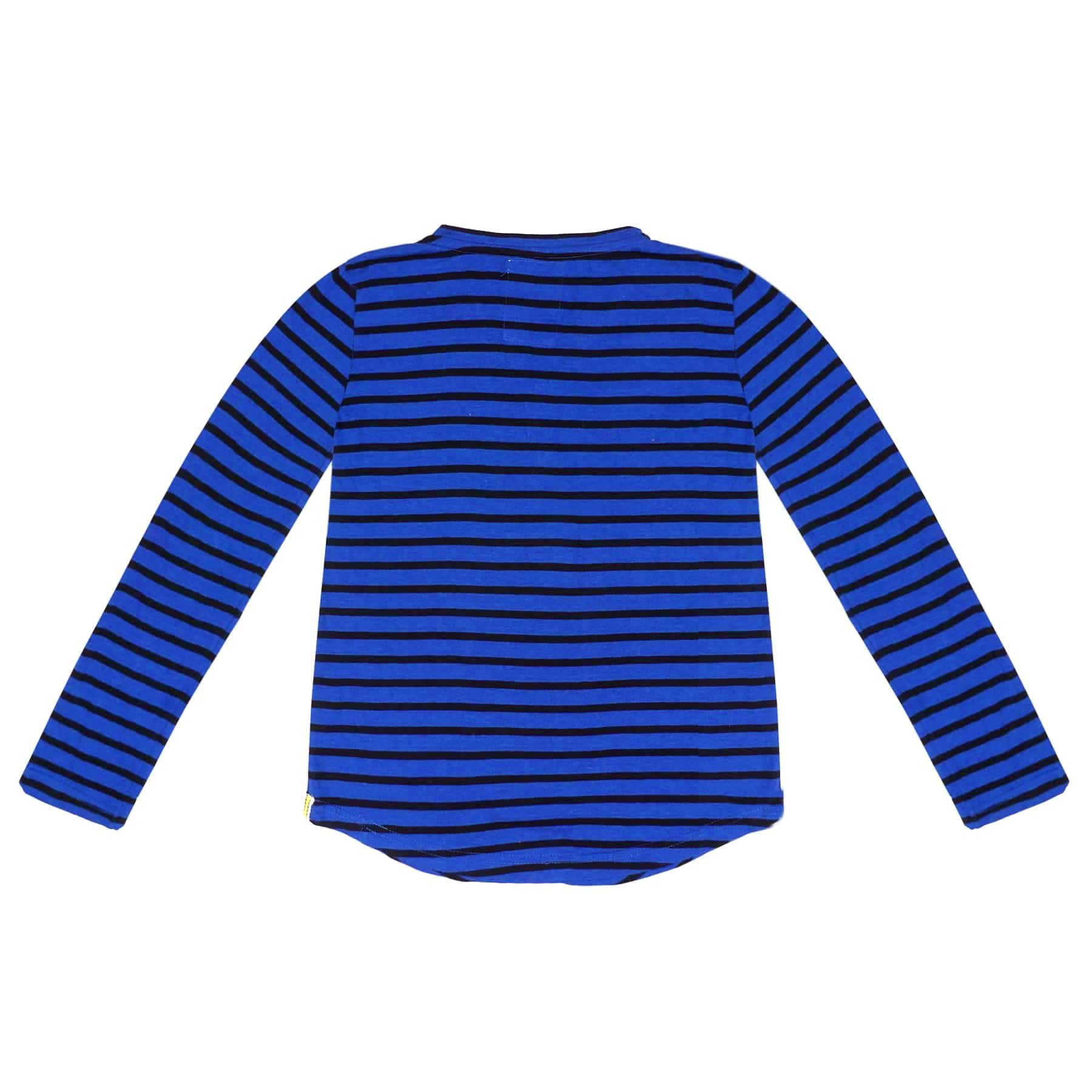 T-shirt Manches Longues Garçon | Rayures Bleues | ELVIS – Image 4