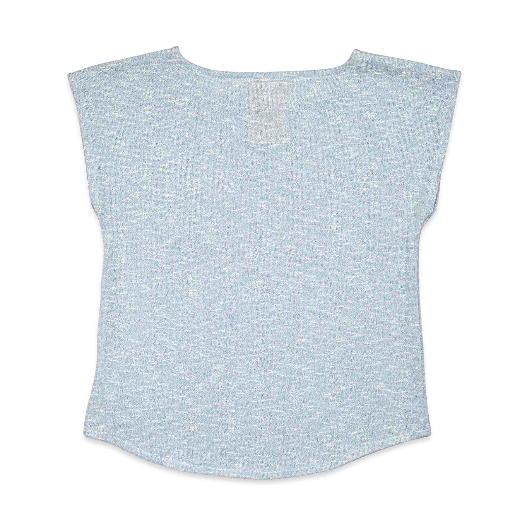 T-shirt Été Fille | Coton Effet Bambou Bleu Ciel | LILI – Image 4